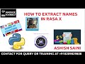 How to extract names in rasa x  lookup table  innovate yourself