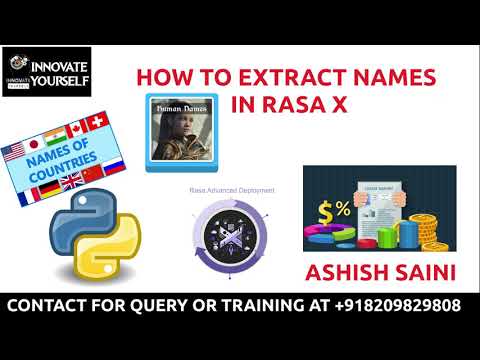 HOW TO EXTRACT NAMES IN RASA X | LOOKUP TABLE | INNOVATE YOURSELF