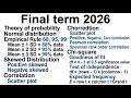 Statistics and Data Analysis Final Term All Concepts Explained