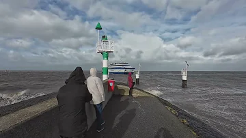 Harlingen, kort na storm Benjamin (vrijdag 24 oktober 2025).