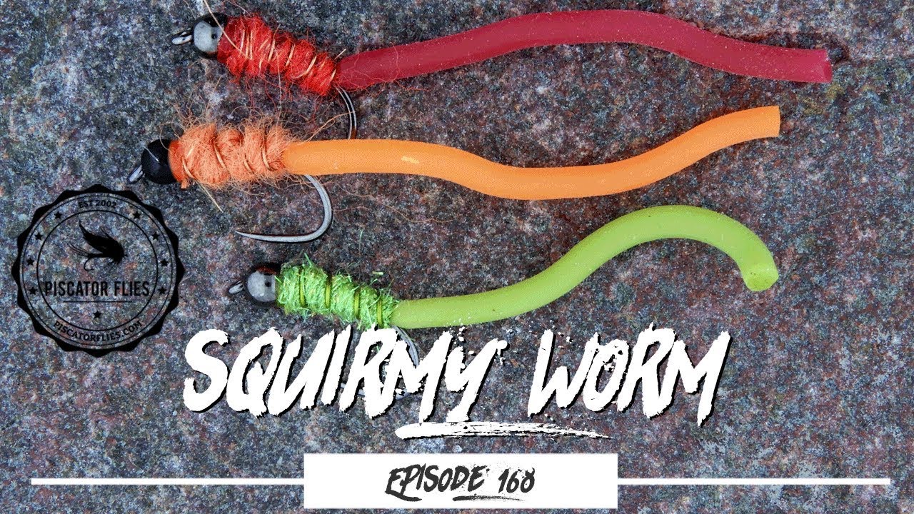 Tying the Squirmy Worm Trout fly Pattern - Ep168 PF #PiscatorFlies 