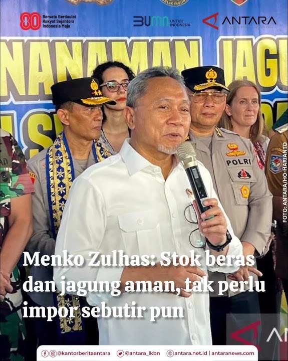 Menko Zulhas: Stok beras dan jagung aman, tak perlu impor sebutir pun