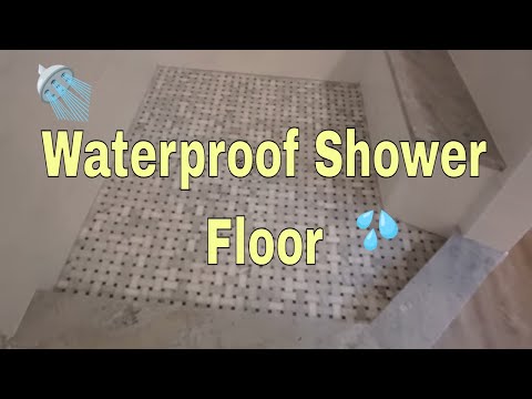 Waterproofing a shower floor after installing wall tile