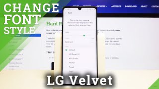 How to Customize Font Style in LG Velvet – Open Font Settings screenshot 3