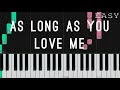 As Long As You Love Me - Backstreet Boys | EASY Piano Tutorial