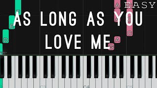 As Long As You Love Me - Backstreet Boys | EASY Piano Tutorial