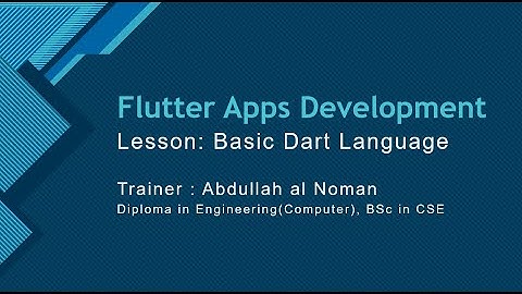 Lesson 3: Basic Dart Language