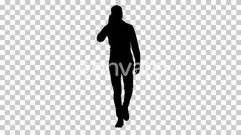 Silhouette man walking, Alpha Channel | Motion Graphics - Envato elements