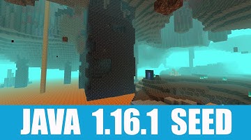 Minecraft Java 1.16.1 Seed: Spawn at the base of a bastion remnant in the ruined portal near spawn