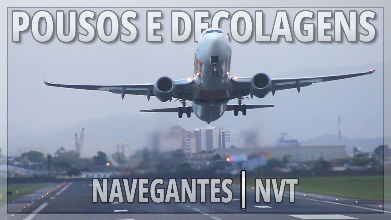 POUSOS E DECOLAGENS NO AEROPORTO DE NAVEGANTES - MOVIMENTAÇÃO INTENSA ...