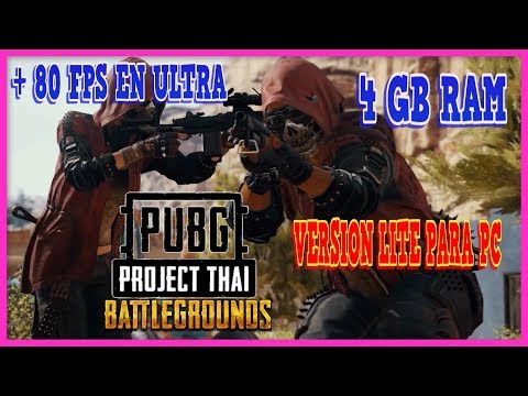 PUBG LITE PC | PUBG PROJECT THAI | + 60 FPS EN ULTRA | BAJOS RECURSOS | GAMEPLAY ESPAÑOL