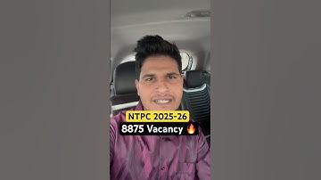 Railway NTPC 2025-26 🔥 Total Vacancy 8875