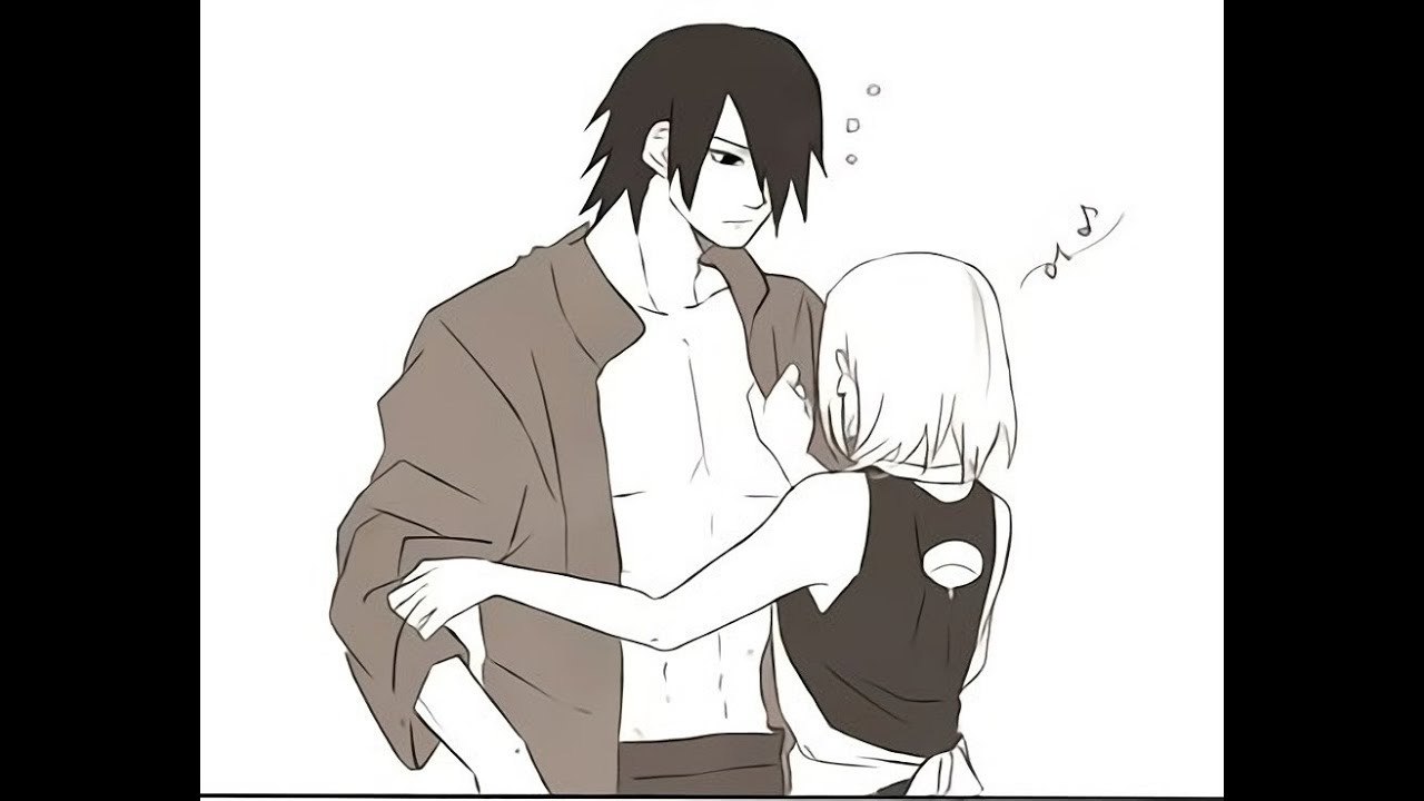 Сакура одевает Саске