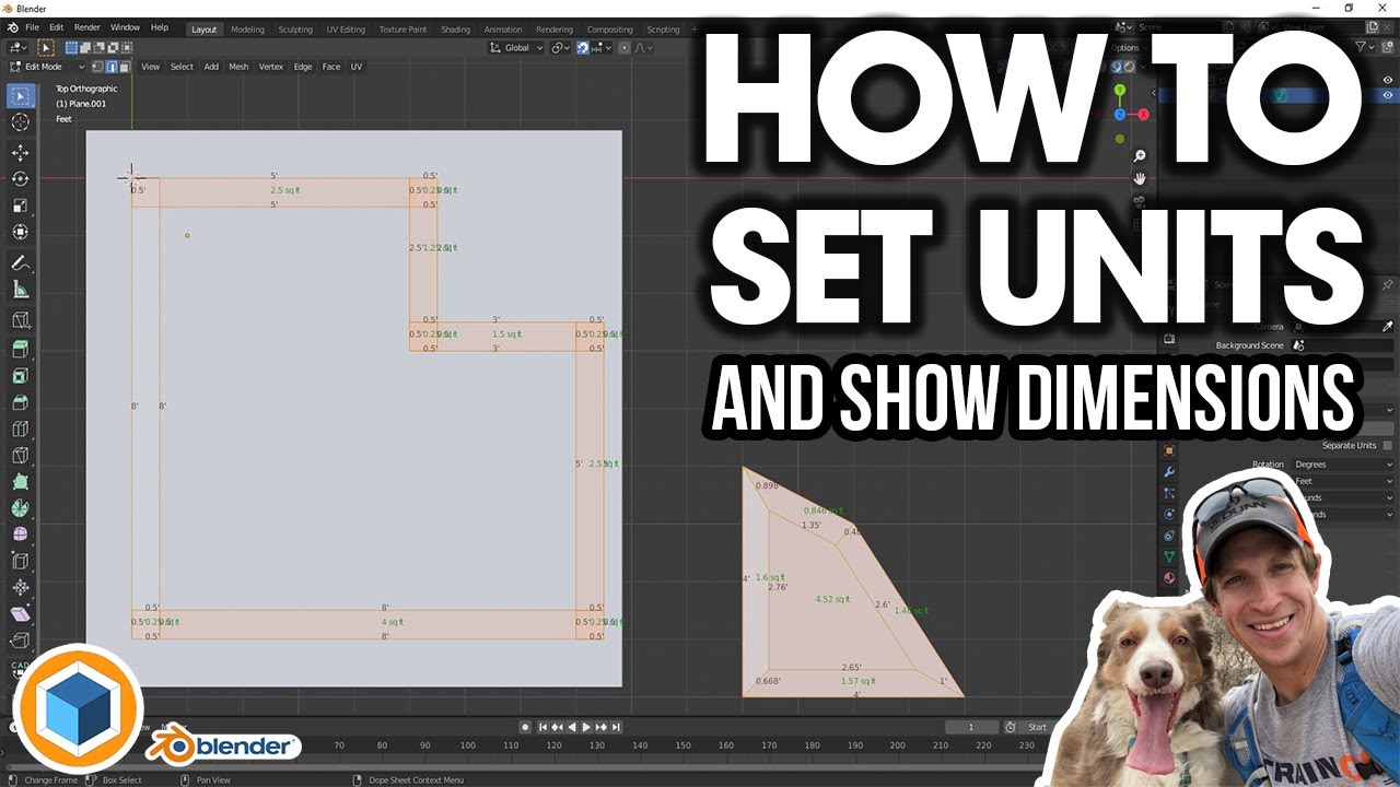 hit jury kanal How to Change Units and SHOW DIMENSIONS in Blender - YouTube