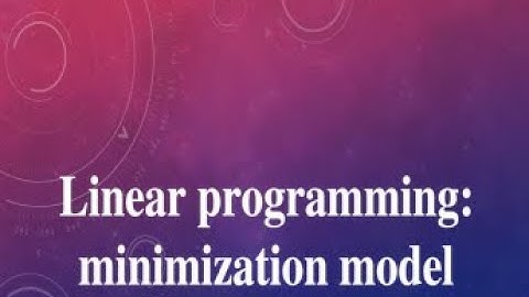 Linear Programming in Excel: Minimization Problem (2 part)