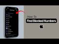 How To Find Blocked Numbers On iPhone?