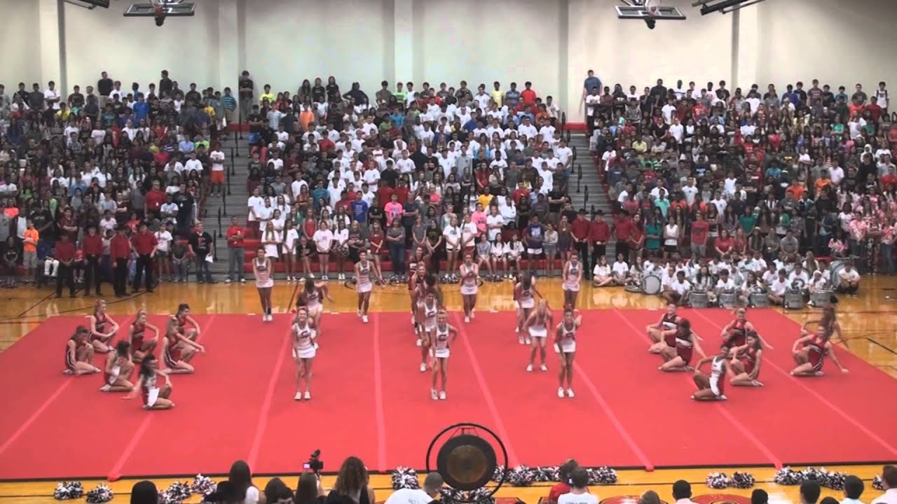 Coppell HS Cheer Aug 2014 Pep Rally - YouTube