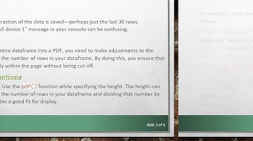 Save Your Dataframe to PDF in R with gridExtra for Complete Output