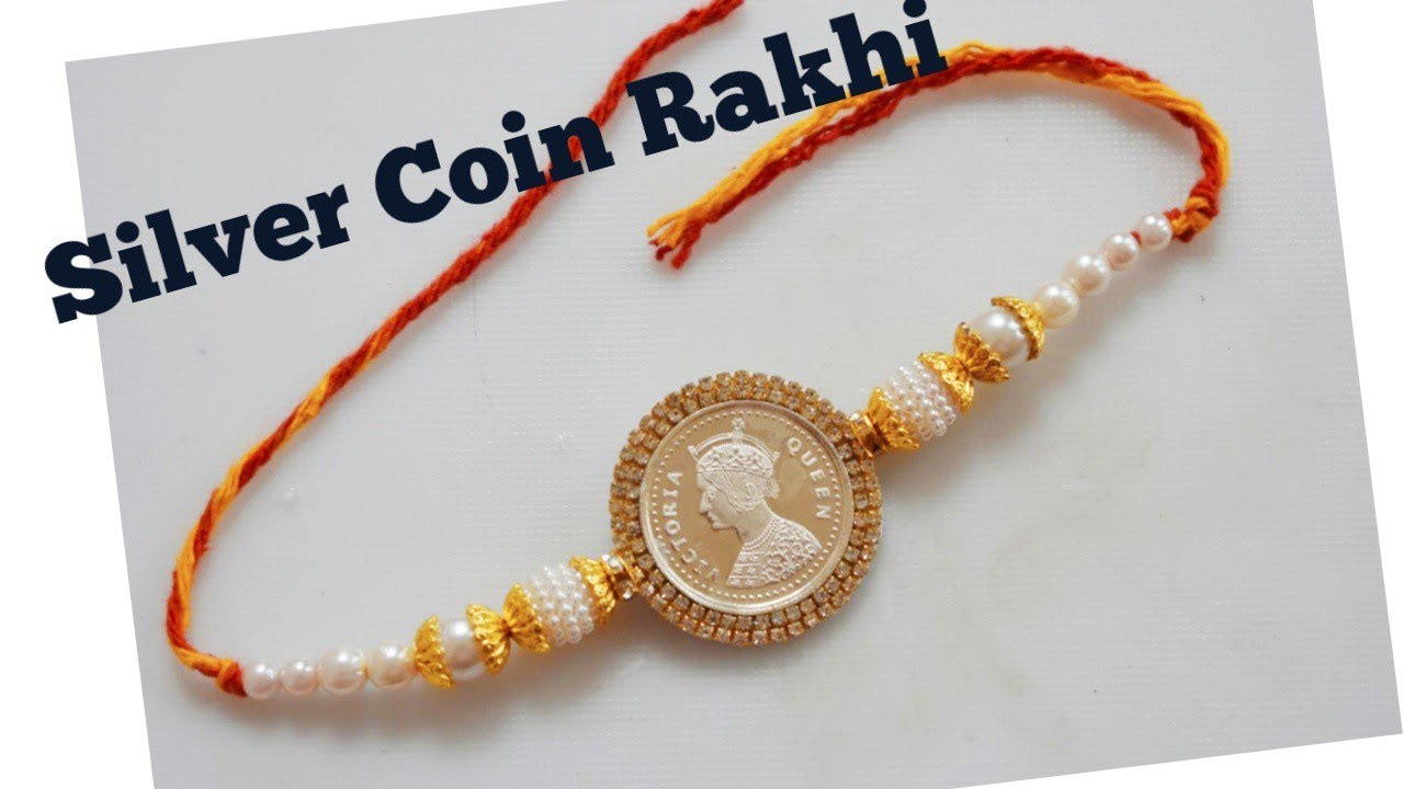 Royal Look Silver Coin Rakhi // Make it at home\\ Dont Go Out To Buy ...
