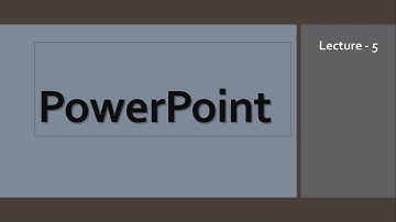 Microsoft Power Point Lecture 5 in Pashto