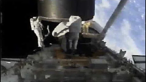 Space Shuttle releasing a satellite