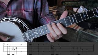 Bluegrass Banjo Lesson 36 - How to play Cripple Creek Backup chords