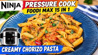 CREAMY CHORIZO PASTA *PRESSURE COOK* One-Pot PRESSURE COOKER Mid-Week Dinner | Ninja Foodi Recipe