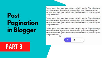 How To Add Post Pagination To Your Blogger Website (Part 3) - Live Blogger