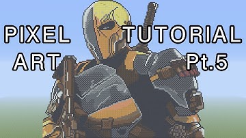 Minecraft Pixel Art Tutorial - Deathstroke Part 5