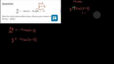 Antiderivatives - Initial Value Problem with Trig Function