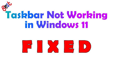 In Windows 11, how to Restore a Frozen Start Menu or Task Bar