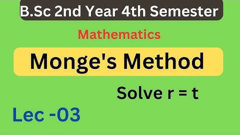 Solve r = t Using Monge