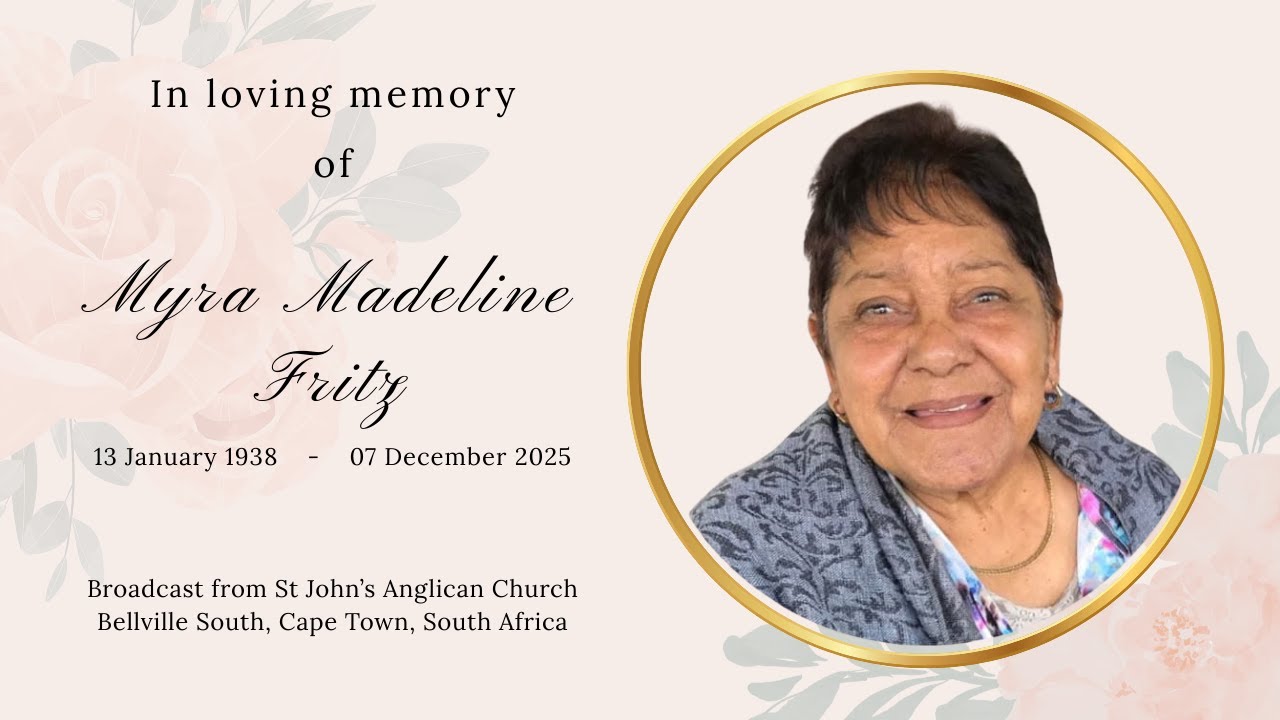 Funeral service of Myra Madeline Fritz - Sunday, 14 December 2025 at