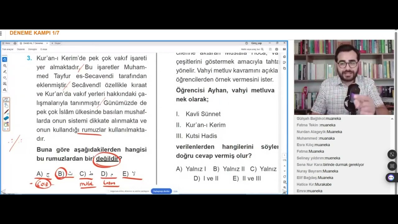 DENEME 1 ÇÖZÜMÜ - 2025 DKAB 7'Lİ DENEME KAMPI - DERS KESİTLERİ  -  #ags #dkab #dhbt #mbsts #öabt