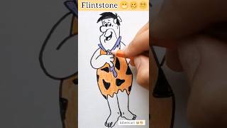 Flintstone cartoon😁🥴 #drawing #sketch #art #youtubeshorts #viral #trending #youtube #video #yt #bts