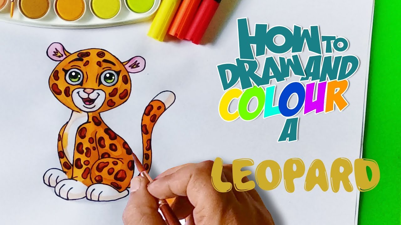 How to Draw a Cartoon Leopard [Step by Step] - YouTube