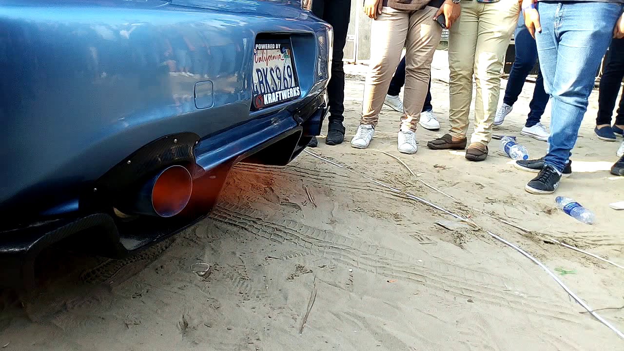 Supercharged Honda S2000 shooting flames in Portsaid Egypt
