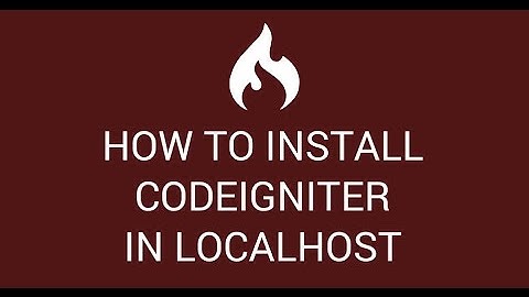 How to setup codeigniter 3 in localhost with XAMPP