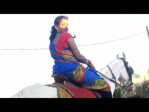 Woman's horse riding effort to an excellent ride