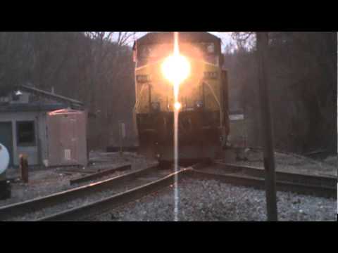 CSX T104 west at Lumberport West Virginia at the Haywood cut-off
