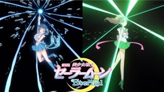 1080p Mercury Aqua Rhapsody  Jupiter Oak Evolution sailor Mercury  Sailor Jupiter Attack