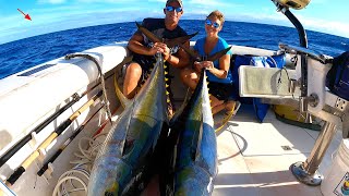 FOUR AHI!! Tuna Fishing in Hawaii | Catch and Cook Ahi Poke