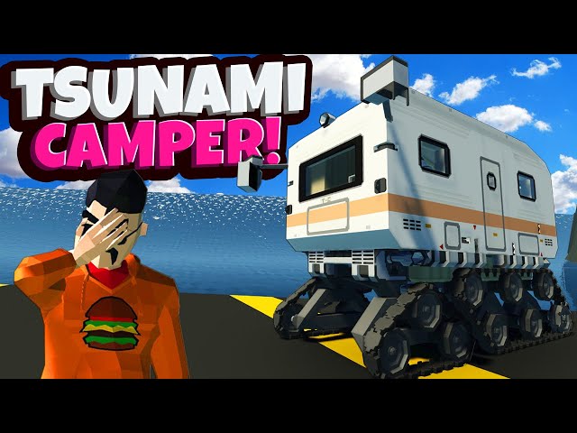 Surviving in a NEW Tsunami Camper with Friends in Stormworks Multiplayer! class=