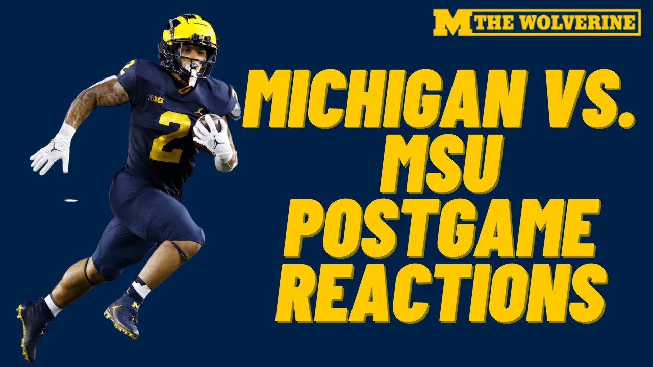 Michigan vs Michigan State Postgame Reactions JJ McCarthy Jim