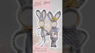 macrame easter bunny love story, DIY tutorial on my channel