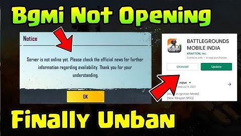 Bgmi not Opening 😱 Server is not Online // Bgmi Unban Finally 😍 | Server is not online yet.