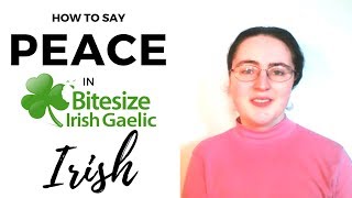 How to say "peace" in Irish Gaelic