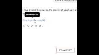 ChatGPT Generating Word Document Wealth