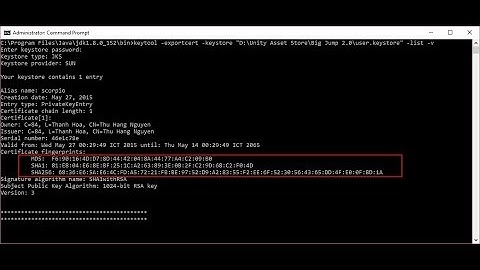 How to get Signing certificate fingerprint