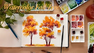 Fall Watercolor Tree Tutorial For Beginners
